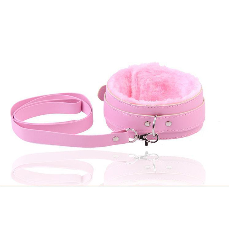 Japanese leather plush collar sex toy