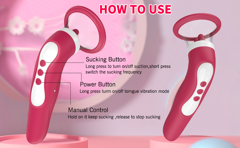 Vibrating tongue licking sucking masturbation device cunnilingus sucking vibrator