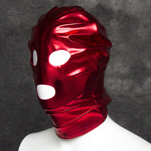 Sexy lacquerless open mouthed hood SM mask