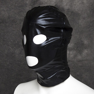 Sexy lacquerless open mouthed hood SM mask