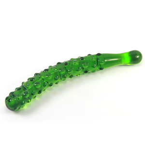 Cucumber crystal stick penis plug glass sex toys