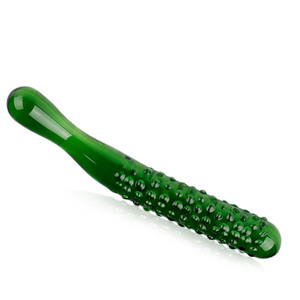 Cucumber crystal stick penis plug glass sex toys