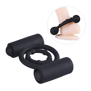 Double Bullet Vibrator Cock Ring Male Sex Toy Penis Rings