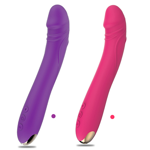 woman charging silicone vibrator sex toy