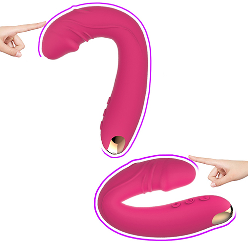 woman charging silicone vibrator sex toy