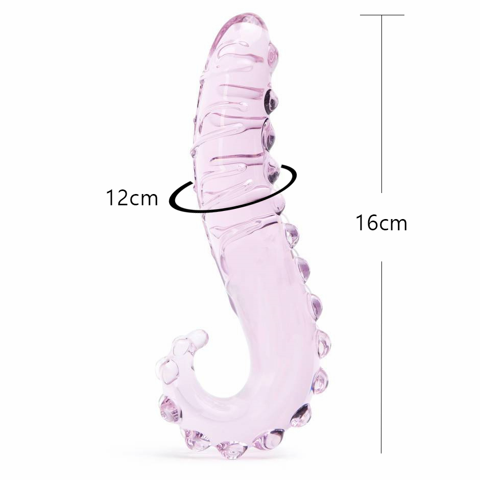 Pink Hippocampus Sensual Glass Dildo Sex Adults Toys Butt Plug Sex Toy