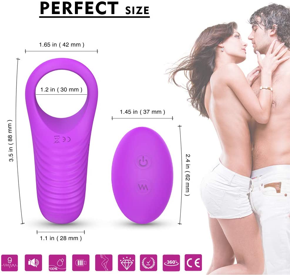 Wholesale Vibrating Cock Ring Silicone Vibration Sex Toy for Male Couples