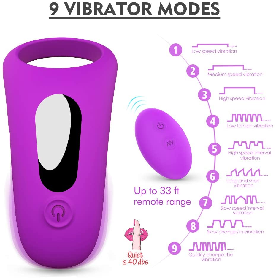 Wholesale Vibrating Cock Ring Silicone Vibration Sex Toy for Male Couples