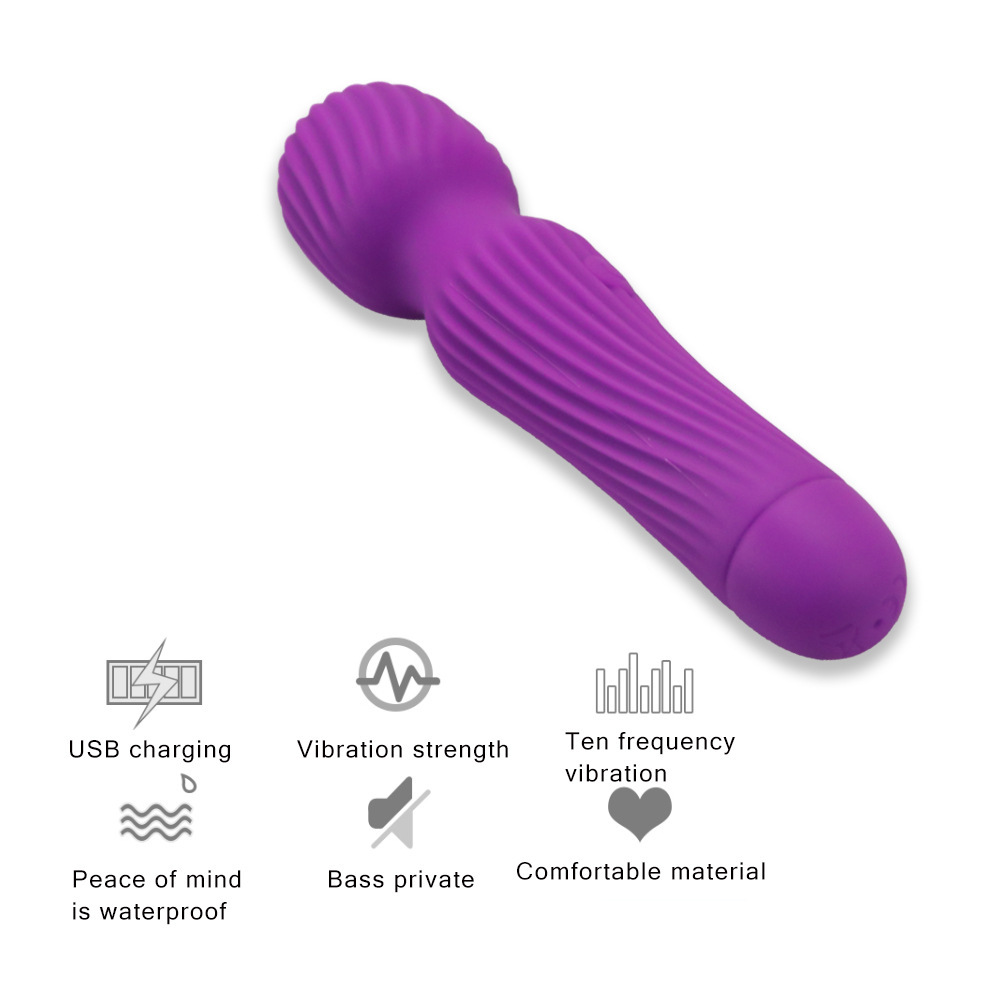 Threaded AV vibrator women masturbation massage vibrator