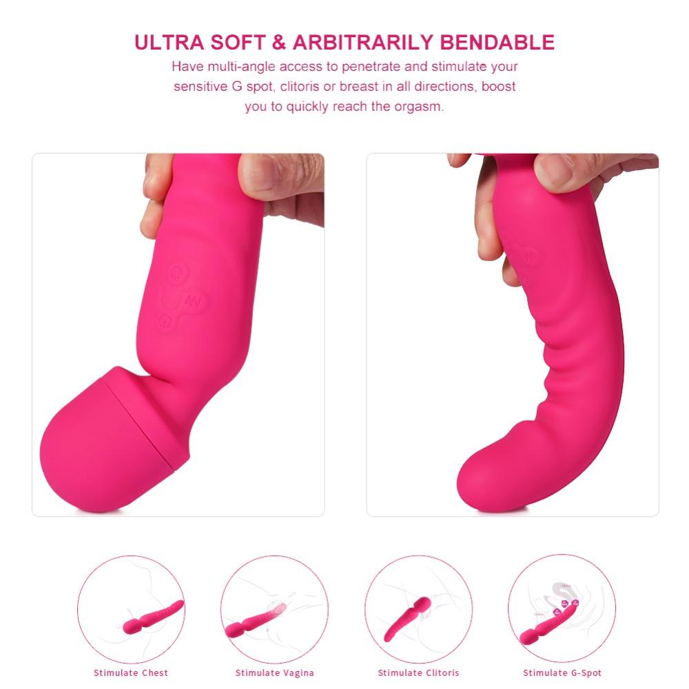 Multi-frequency vibrator rechargeable Women double head sexy vibrator manufacturer