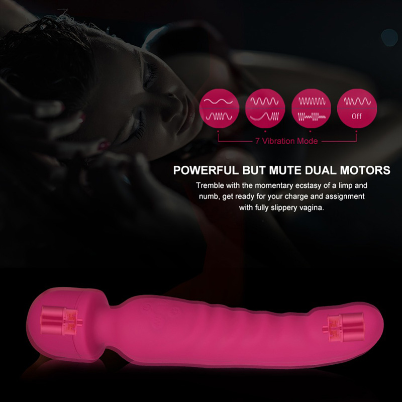 Multi-frequency vibrator rechargeable Women double head sexy vibrator manufacturer