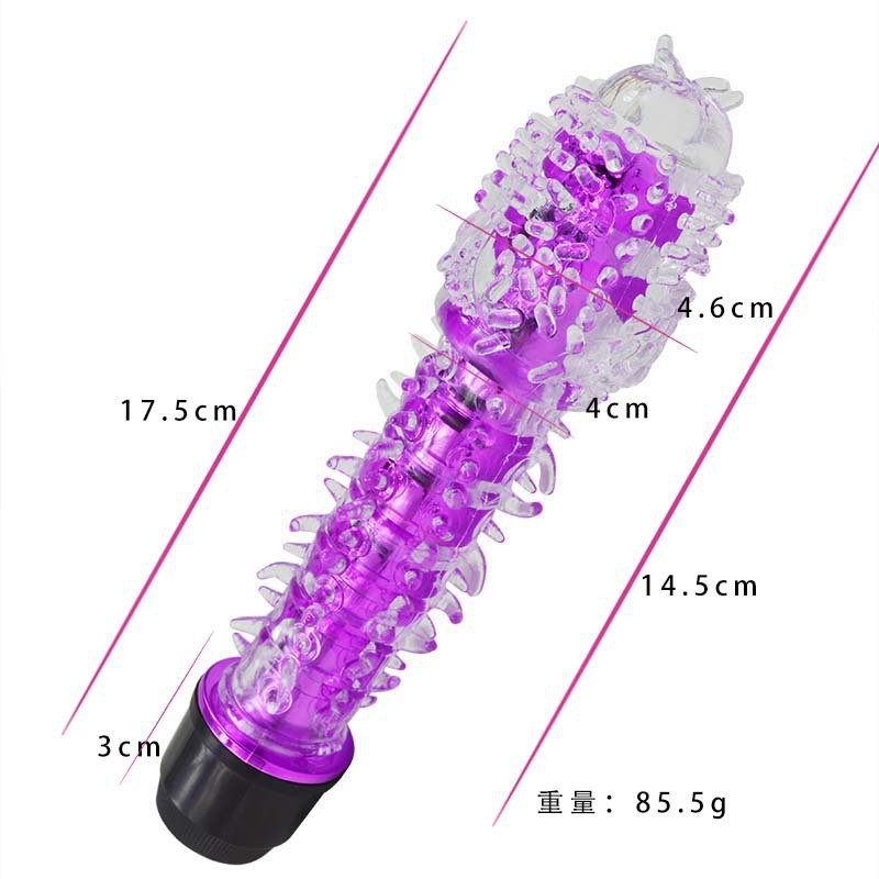 Crystal vibrator with thorn single shock female masturbation AV massager