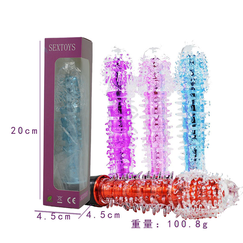 Crystal vibrator with thorn single shock female masturbation AV massager