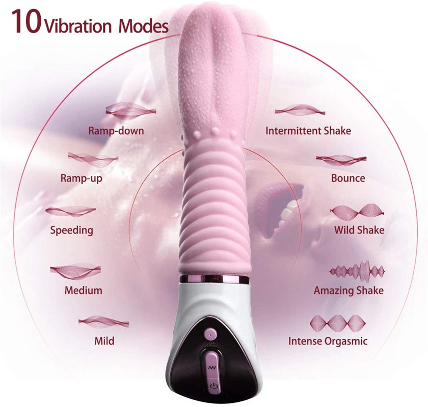 Wholesale adult toys tongue cunnilingus masturbator women clitoral vibrator