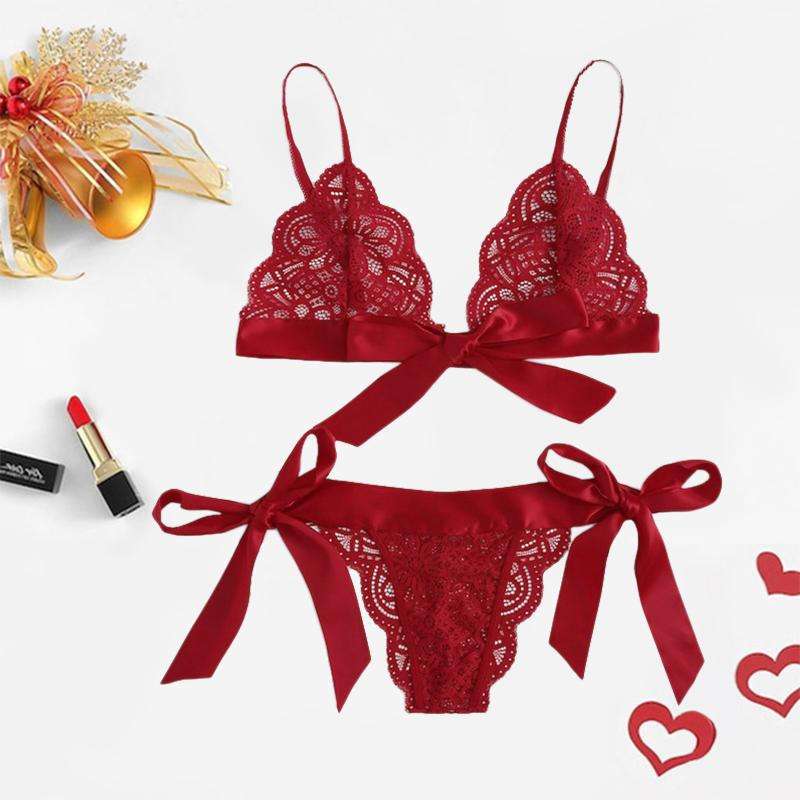 Direct selling bra and underwear lace underwear set