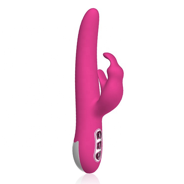 Powerful multi-frequency vibration USB rechargeable silicone flirting massage stick