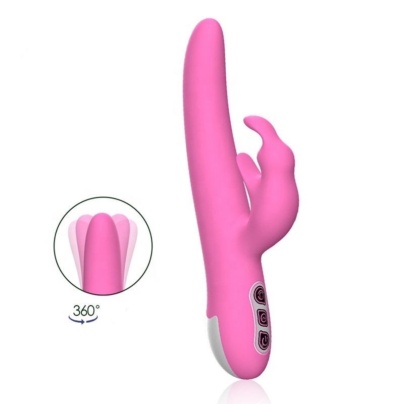 Powerful multi-frequency vibration USB rechargeable silicone flirting massage stick