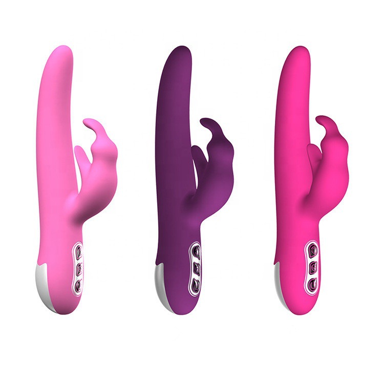 Powerful multi-frequency vibration USB rechargeable silicone flirting massage stick