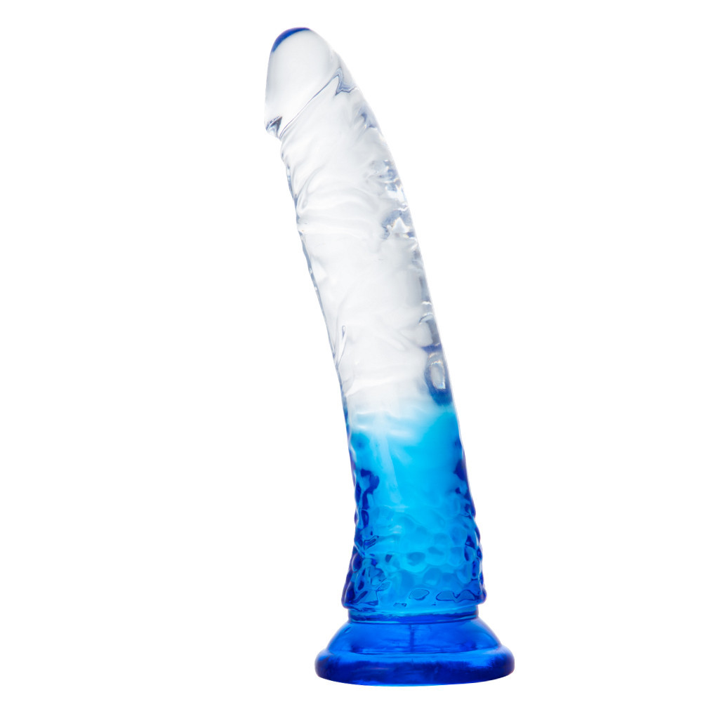 Crystal gradient transparent dildo dildo manual massage stick adult sex toy