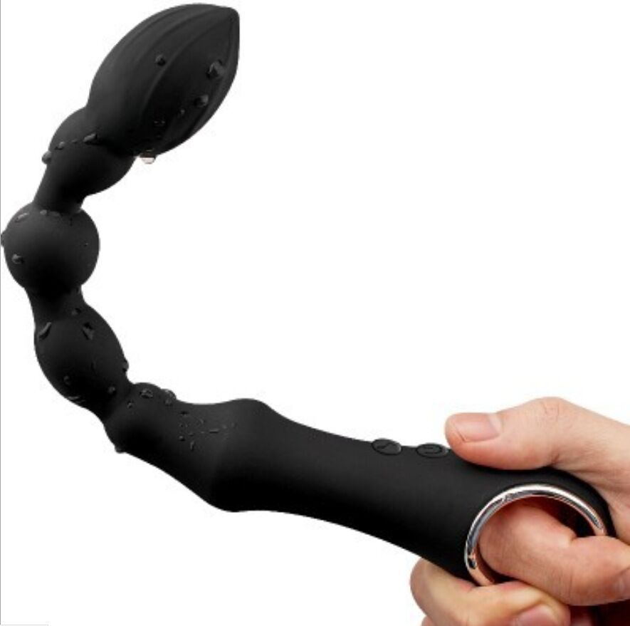 Vibrating heating multi-functional anal plug masturbation device adult sex products