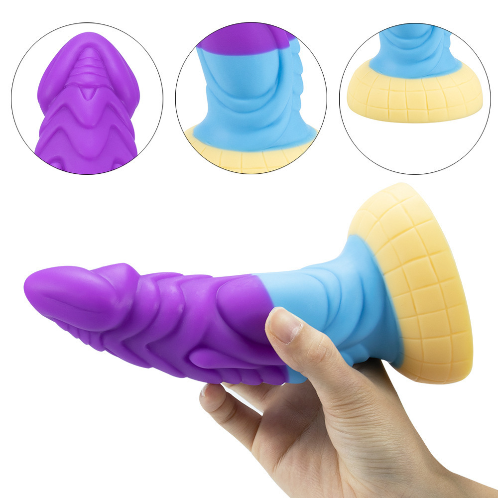 Colored penis soft shaped anal plug silicone fisting SM masturbation device