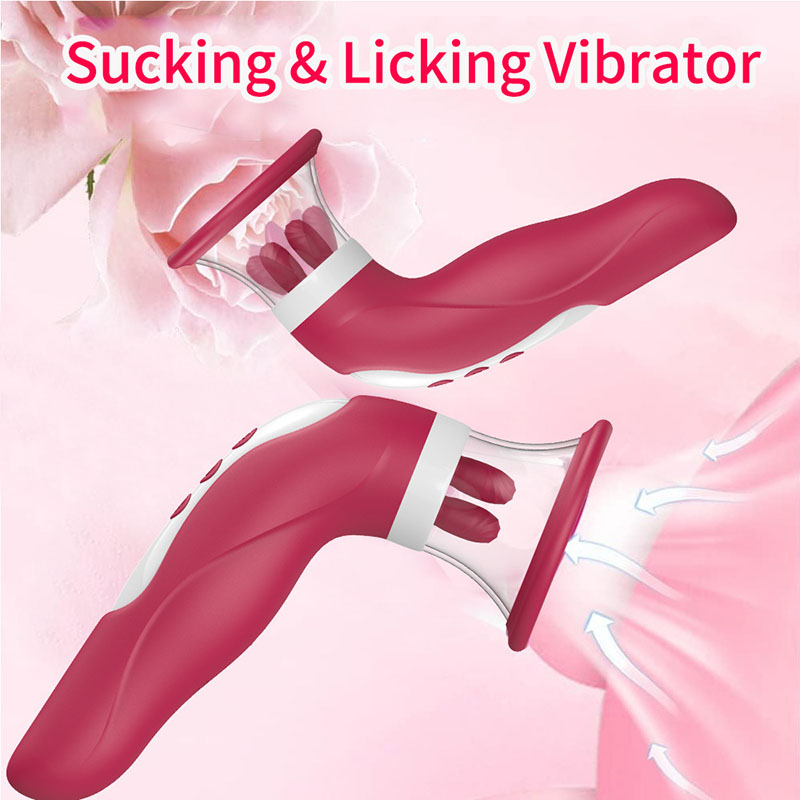 Vibrating tongue licking sucking masturbation device cunnilingus sucking vibrator