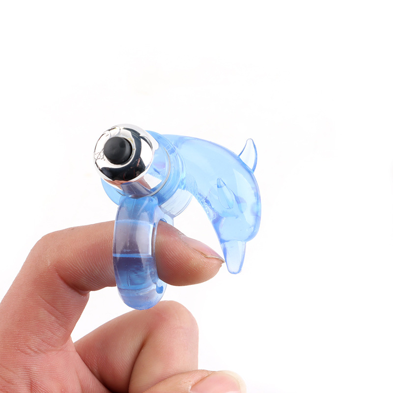 Dolphin Vibrating Ring Male Crystal Ring Locking Semen Ring Sexy Flirting Toy