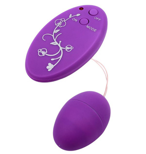 Remote vibrating love egg purple