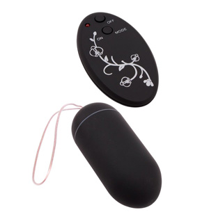 Remote vibrating love egg black